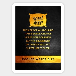 Ecclesiastes 5:12 Bible Verse Wall Art Sticker